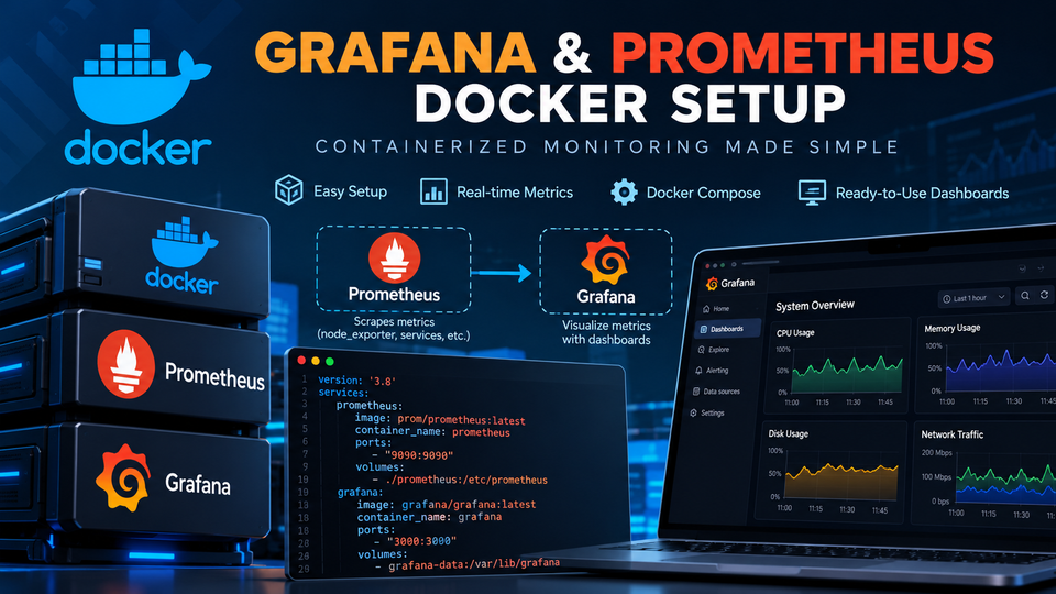 🚀 From Zero Visibility to Full Observability: Monitoring Docker Infrastructure with Prometheus and Grafana
